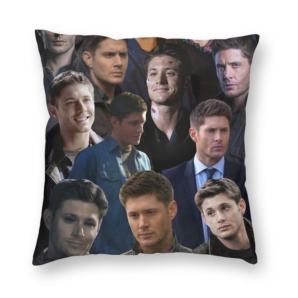 Dean Winchester Jensen Ackles Square Pillowcase Polyester Linen Velvet Pattern Zip Decor Throw Pillow Case Home Cushion Cover