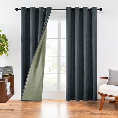 New Blackout Solid Color Curtains, Heat Insulation, Room Dimming and Light Reduction Curtains, Bedroom Living Room Decoration