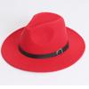 Einfarbiger Filz-Fedora-Hut Britischer Retro-Stil Unisex Flacher Rand Gentleman Flache Krone