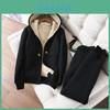 Women Winter Casual Tracksuit With Fleece Lining For Lounge And Exercise Comfort