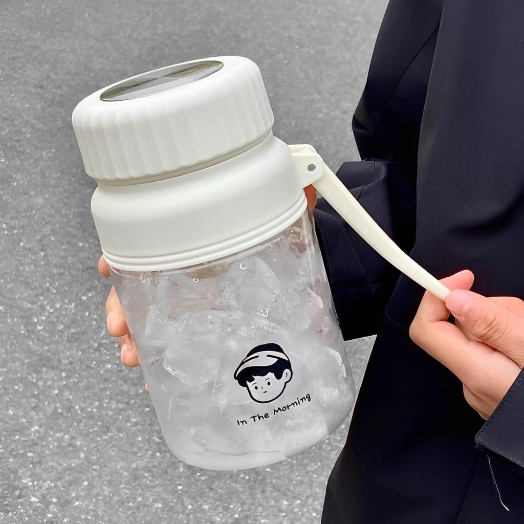 High-Capacity Sports Water Cup with Straw - Heat-Resistant Plastic, Portable Fitness Bottle