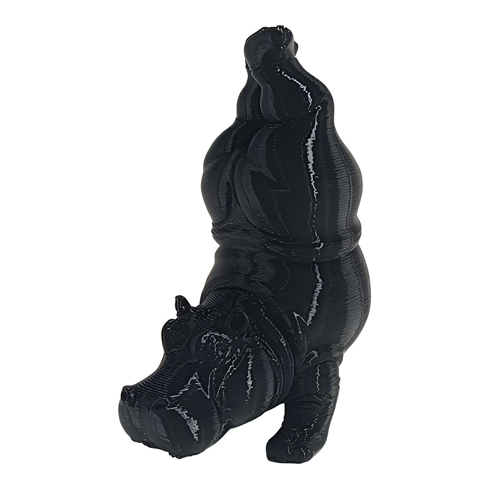 Hippo Yoga Figurine Multi-Purpose Funny Hippo Statue Wear Resist Serene Resin Hippo Figurine Living Room/Bedroom Decoration