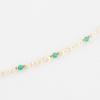 Beaded Bracelet, Gold Ball, Heart Charm, Sterling Silver, Pearl