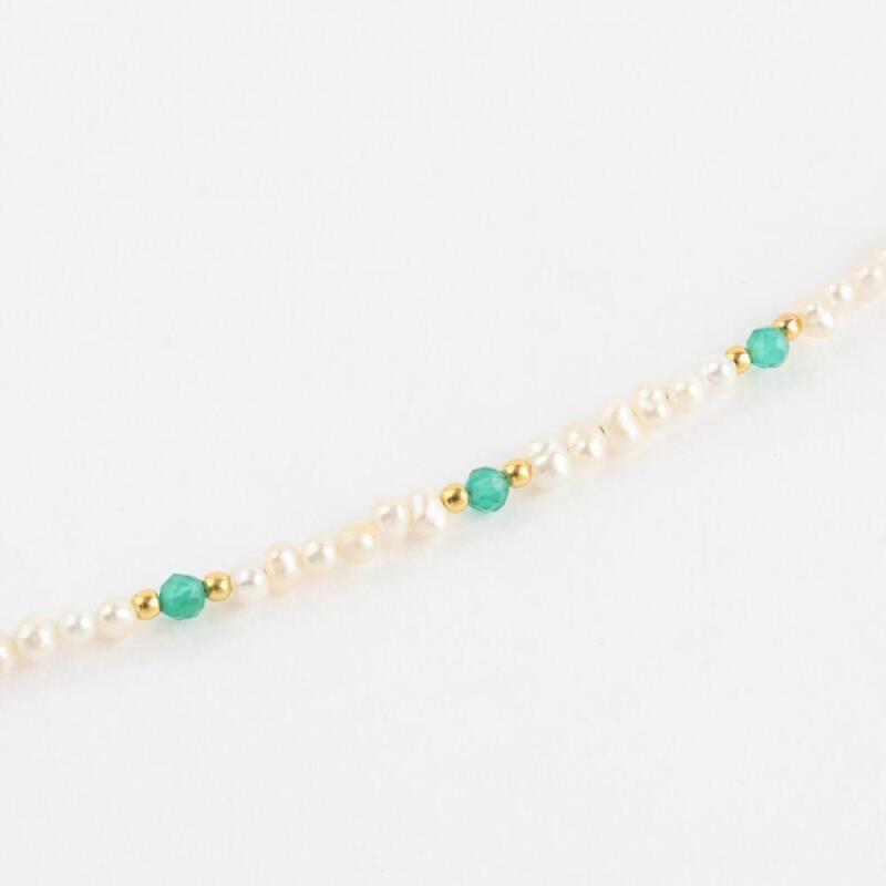 Beaded Bracelet, Gold Ball, Heart Charm, Sterling Silver, Pearl