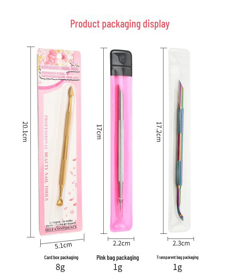 Russian Style Double-Headed Steel Manicure & Cuticle Remover