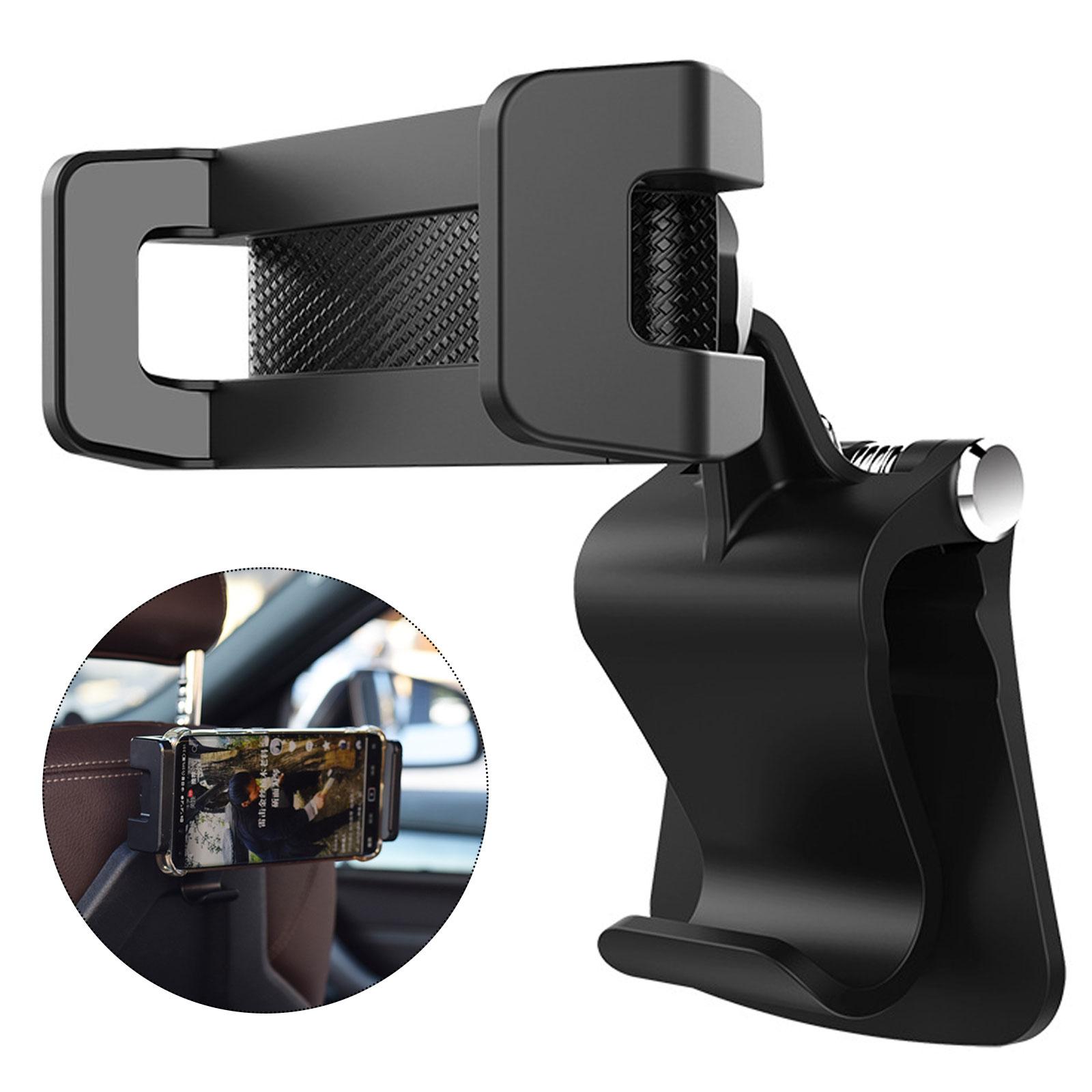 

Автомобильный держатель для телефона, универсальный зажим для крепления телефона в автомобиле, самолете, коляске, поворотные и регулируемые держатели для смартфонов чёрный