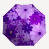 1pc Purple Floral Pattern Umbrella Portable Folding Umbrella Durable Iron Frame, Suitable for All Seasons Home Travel Outdoor Yy260319068
