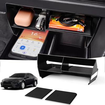 Compatible with 2025 Toyota Camry (XSE/XLE/SE/LE) Center Console Organizer Tray Armrest Box Storage Secondary Car Accessories