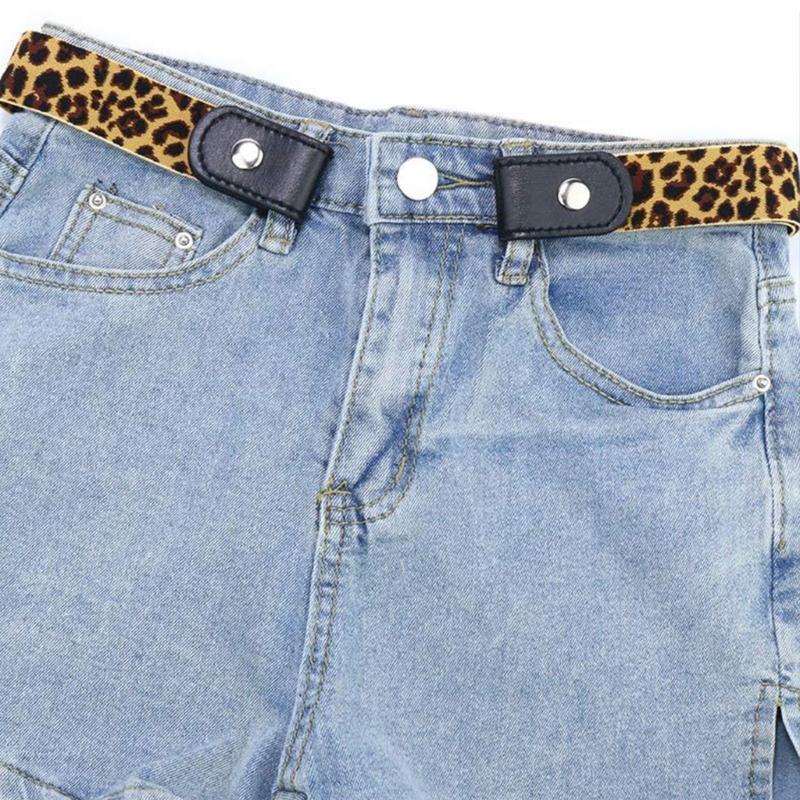 Stretchy Waist Tightening Belt, Adjustable No-Buckles Belt with Woven Elastic Strap, Waist Fastener for Office Jeans Trousers and Skirts