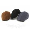 Autumn Winter Velvet Thick Warm Cap Men's Corduroy Beret British Retro Forward Cap Painter Cap