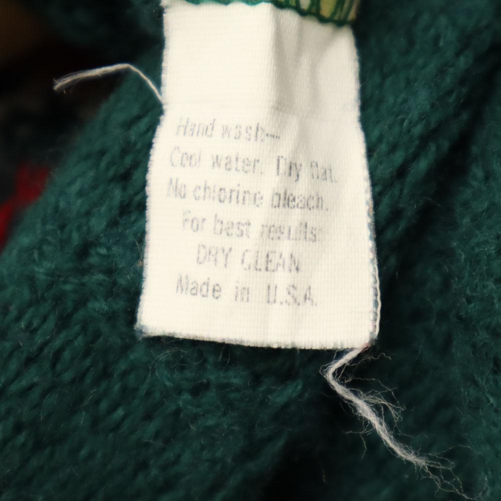 ALPS 80s 90s Made In USA Old Nordic Pattern Long Sleeve Sweater XL Knit Men's Used