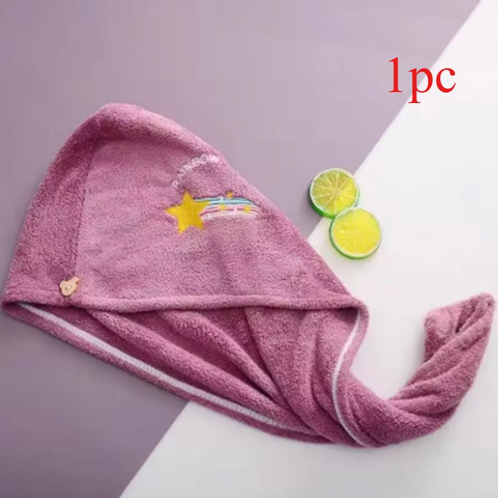 Luxury Microfiber Hair Drying Towel, Fast Dry Shower Cap Turban, Soft Head Wrap For Wet Hair, Bathroom Accessories Spa Towel Cap