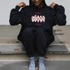 Autumn Women's European Size Loose Heavyweight Mid-High Neck Hoodie