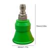 High-Pressure Water Gun Nozzle Splash-proof Sheath Nozzle Rubber Sleeve Fan Nozzle Stainless Steel Washer Sprayer 1/4 Quick Plug