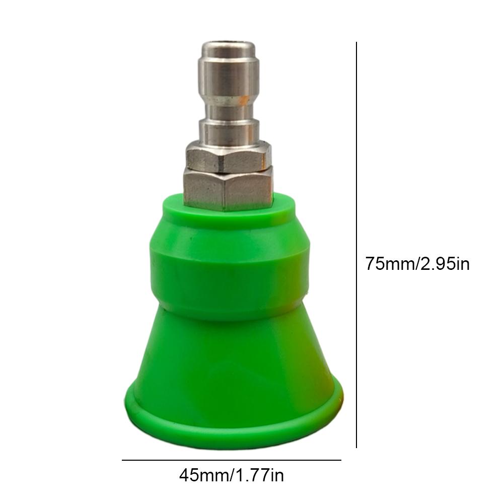 High-Pressure Water Gun Nozzle Splash-proof Sheath Nozzle Rubber Sleeve Fan Nozzle Stainless Steel Washer Sprayer 1/4 Quick Plug