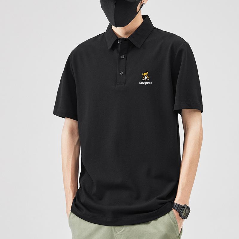 Polo Gömlek Erkek Kısa Kollu Tişört Buz İnce Yaka Yarım Kollu Tişört