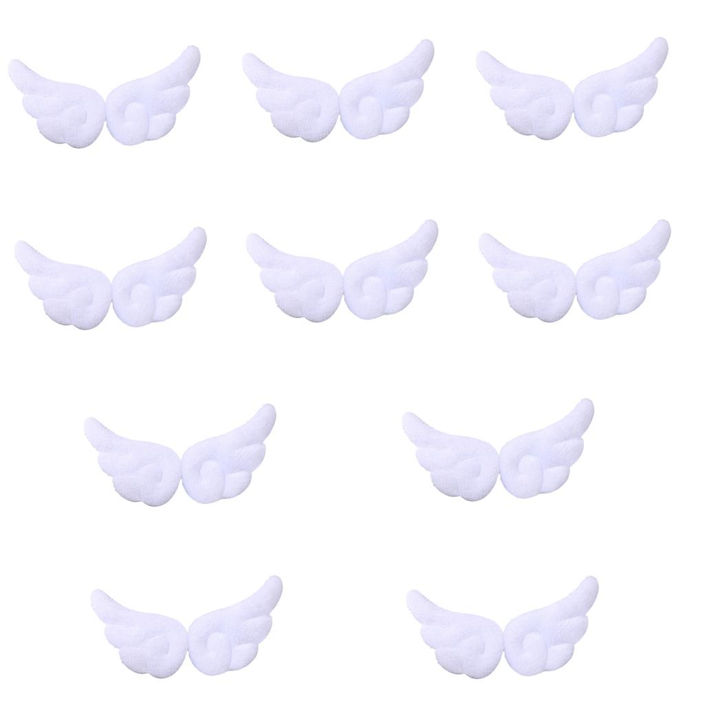 10Pairs Angel Wing Hair Clips for Girls Cartoon Headwear Hairpieces Black Alloy Hair Accessories for Stylish Outfits
