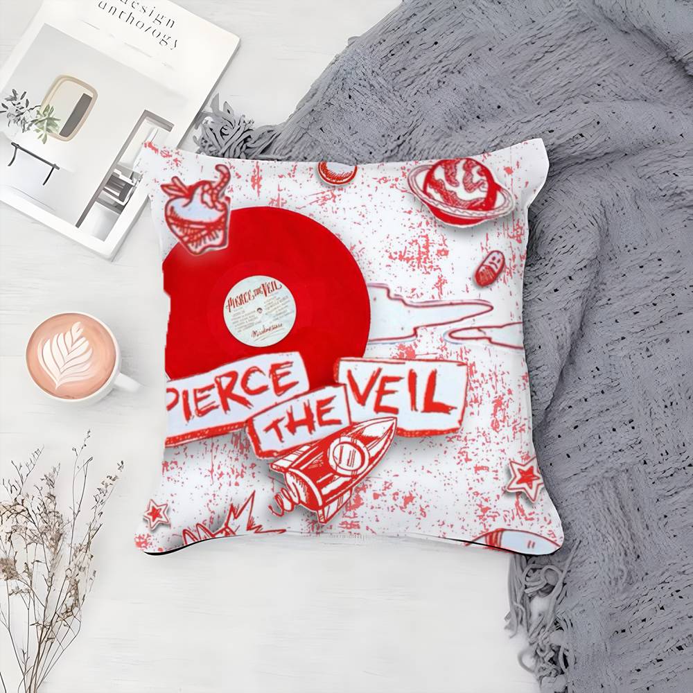 Hardcore Rock-Band P-Pierce The Veil-MT Pillow Case Printing Pillowcase Living Room Sofa Cushion Cover Bedroom Room Decor