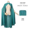 Multicolor Chiffon Gothic Cape: Long Wedding & Halloween Shawl for Women