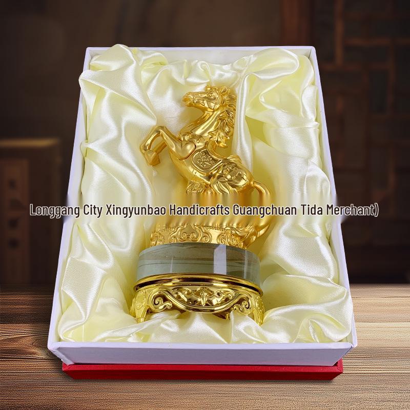 Zodiac Crystal Prancing Horse Wealth-Attracting Ornament