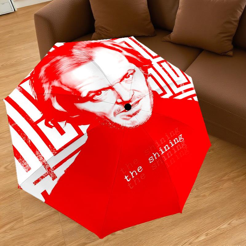 1pc the shining Automatic Open/Close Umbrella Compact Folding Umbrella with 8-Rib Shaft lightweight esign, for Women/Men1226A