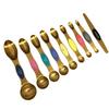 9-Piece Dual-End Stainless Steel Magnetic Measuring Spoons with Gram Scale