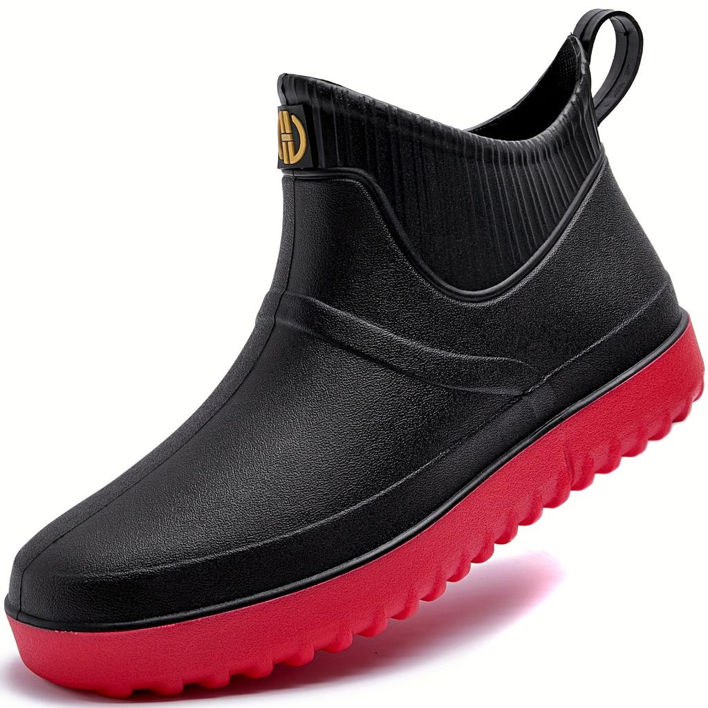 Rubber Rain Boots for Women Men, Round Toe Ankle Boots Perfect for Gardening, Fishing, Rain Day