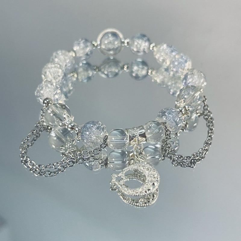 Pulsera de Flor Azul Profundo Orquídea Morada - Un Accesorio Único y de Alta Gama para Mujer, Adecuada para Todas las Ocasiones Como un Regalo Versátil.