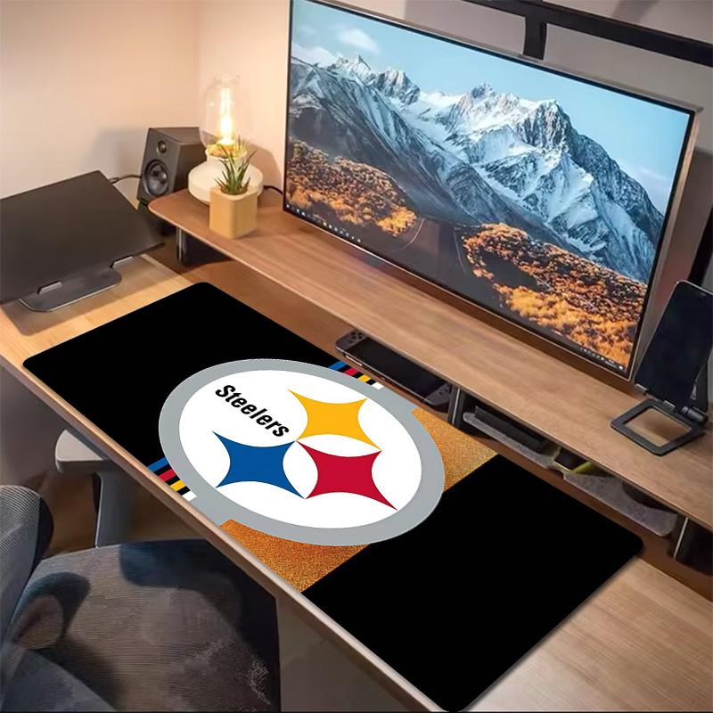 Pittsburgh Steelers2 Print Cushion Non-slip Laptop Tablet Big Mousepad XXL Mat Mini PC Playmat With Lock edge
