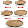 Round Solid Wood Dining Plate, Water Chestnut Wood Tray, Dessert Cake Cup, Circular Coffee, Exquisite Breakfast Tray Tableware