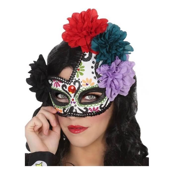 Masque Jour des Morts pour adultes - ATOSA - Multicolore - Masque - Mixte - Halloween