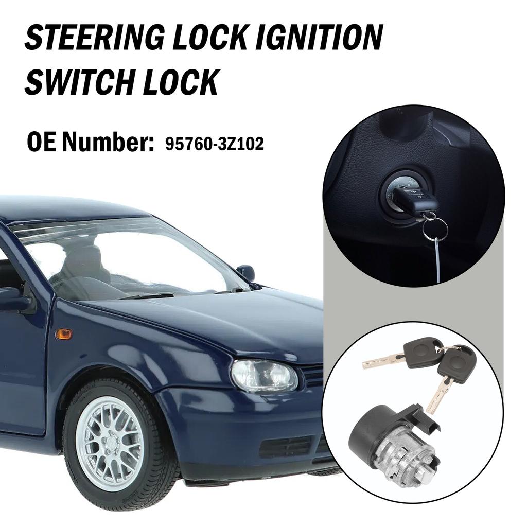 3B0905855C Ignition Lock Cylinder Lock Starter Barrel with 2 Keys FOR Golf IV 1998–2003 New Beetle 1998–2010 Polo 9N 2001-2006