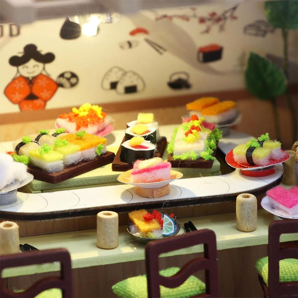 Hitec Multiplex Weekender Sushi Restaurant DIY Miniature House Model Assembly Kit