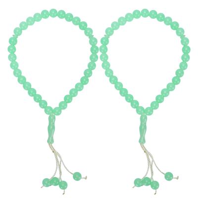 2PCS Tasbih Prayer Beads Portable Plastic Multifunctional 33PCS 12mm Prayer Beads Necklace