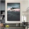 Vintage Flugzeuge Poster Kampfflugzeug Militärflugzeug Start Leinwandmalerei Druck Wandkunst Bild Büro Wohnzimmer Heimdeko