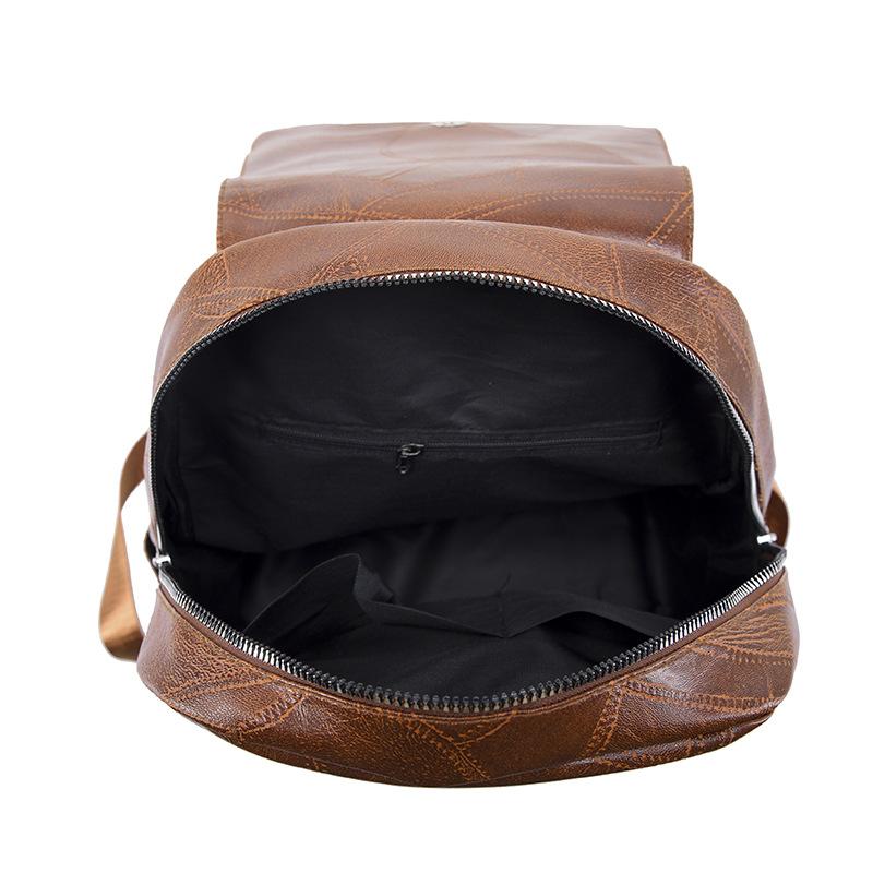 New Women's Backpack Simple Large Capacity Fashionable Retro Travel Backpack PU Soft Leather Texture Commuting Bag