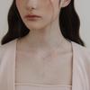 (92.5 Silver) Heart Tail Y-Line Necklace Nz2425