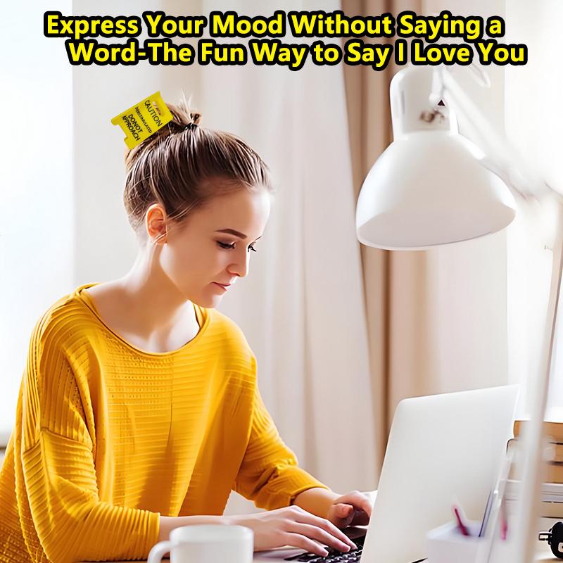 Caution Overstimulated Sign Hair Claw Clip,Hold On Partner Im Over Stimulated,A Little Signs To Say I Love You,Funny Hairs Clips