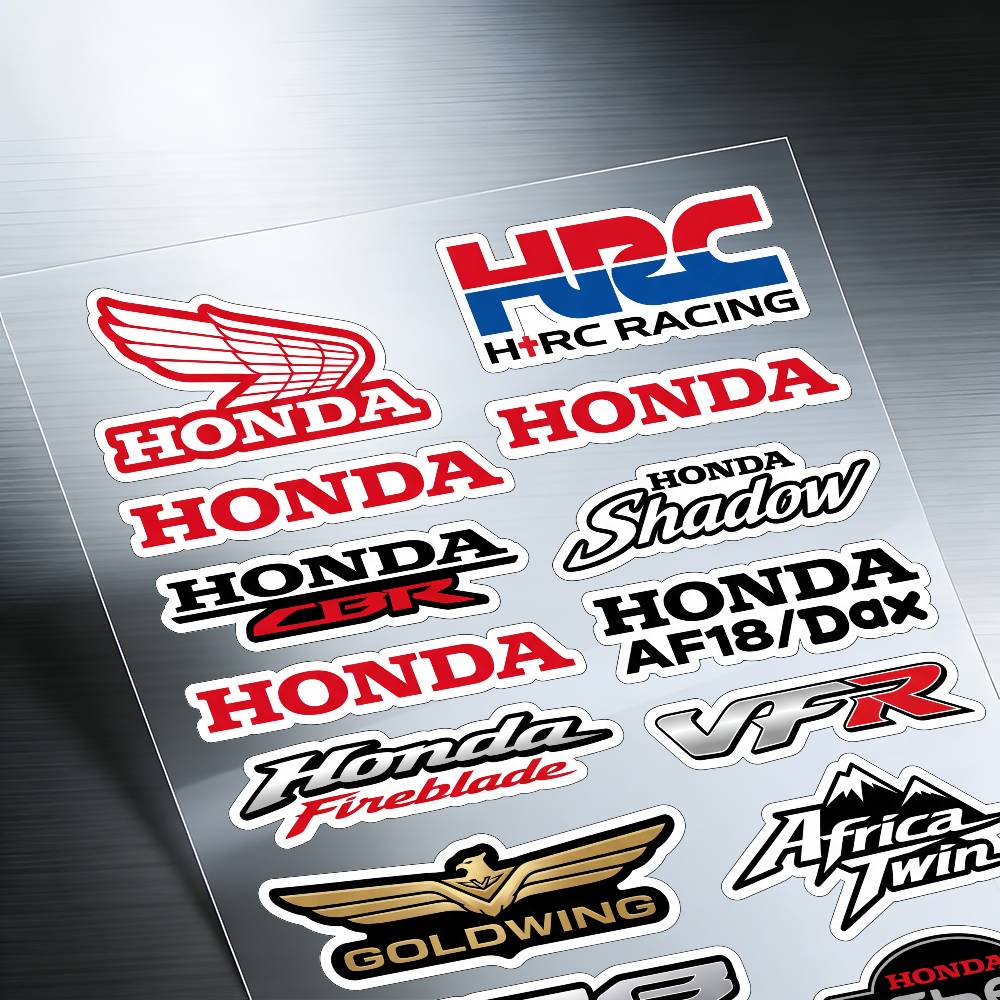 AAAHS1 FOR HONDA HRC H WING Motorcycle Reflective Stickers Waterproof Decals for Helmet Scooter Fuel Tank Toolbox Racing