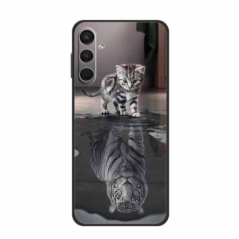 For Samsung A24 Cases A14 A24 A54 A34 5G Lovely Painted Cat Soft TPU Silicon Cover For Samsung Galaxy A54 5G Cover A 24 Bag