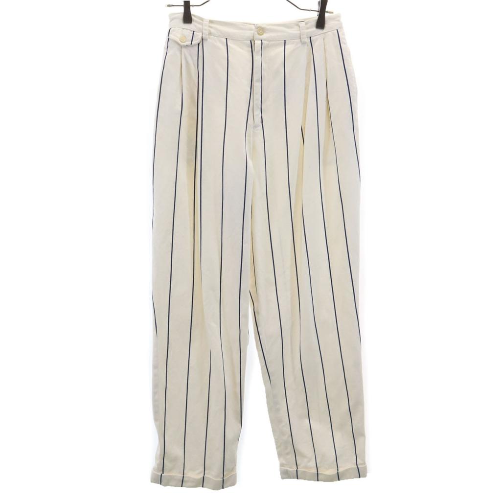 RALPH LAUREN 80s USA made vintage 42 Talon Striped Pattern Long pants 12 Women Used