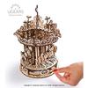 UGEARS Karussell aus Holz, mechanisches 3D-Modell, selbstmontierendes Bastelset, Puzzle-Geschenk für Erwachsene und Jugendliche