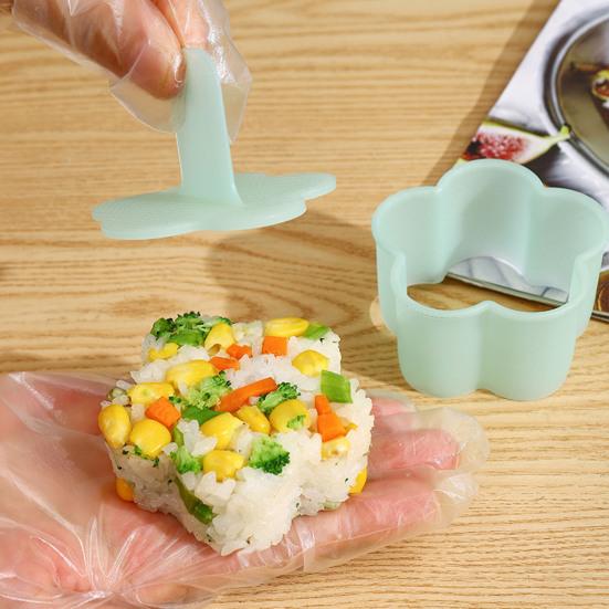 1 Set DIY Japanische Kinder Reisbällchenform Lebensmittelqualität Presse Design Niedliche Bärenblüte Herzförmige Sushi-Form Küchenzubehör
