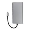 TypeC Docking Station Notebook Accessories 8in1 4K USB3.0 Hub HDMI VGA O Port Gray