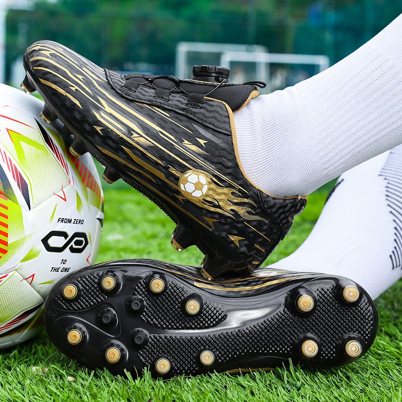 Fotbollsskor för barn med roterande spänne och dobbar Fotbollsskor för pojkar Barns fotbollsskor Konstgräs Fotbollsskor