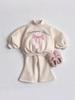 Girls' Winter Two-Piece Set: Princess-Style Velvet Hoodie & Flare Pants