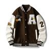 Nuovo Abbigliamento da Baseball da Uomo Primavera e Autunno Retro per Coppia Casual Largo di Alta Qualità Ricamo Lettere Giacca Trend Americano
