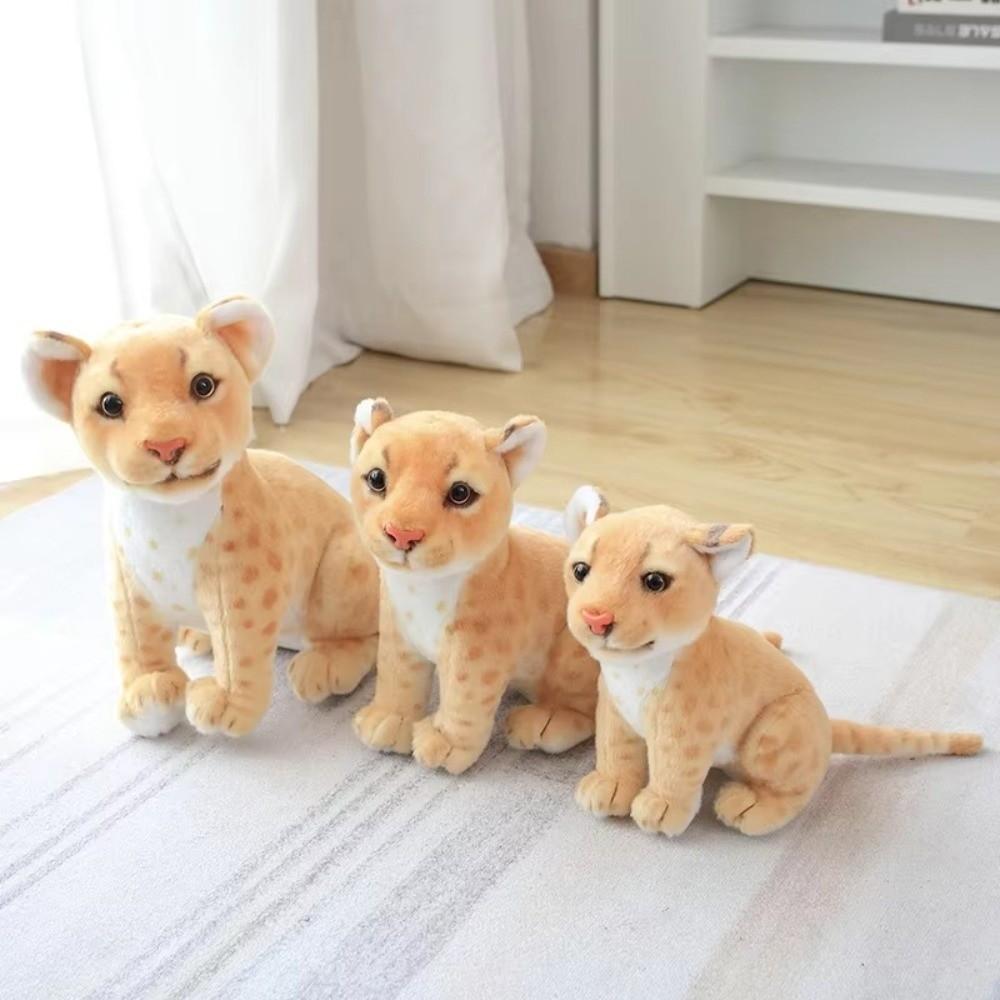 Cotton Simulated Stuffed Toy Soft Plush Realistic Stuffed Lion Doll Plush Leopard Toy Kids Toys