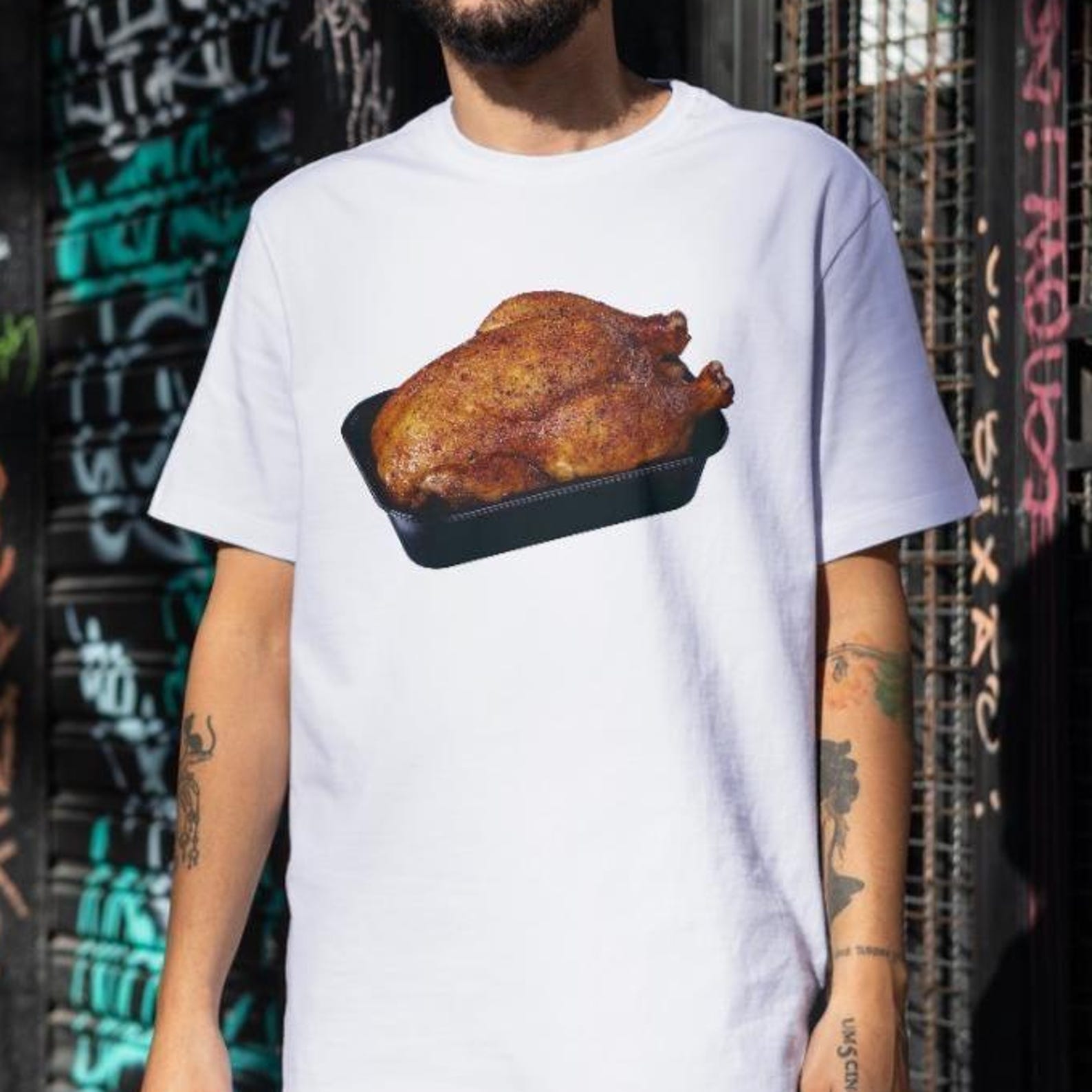 Unisex Rotisserie Chicken Shirt, Roast Chicken Shirt, Funny Meme Shirt, Gift For Friend, Weirdcore, Oddly Specific, Novelty Gag Gift L