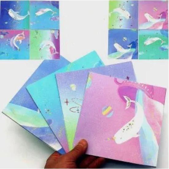 Premium Double Sided Japanese Folding Paper with Japanese Wind Flower Thousand Paper Crane Paper Cut Paper Printing Origami